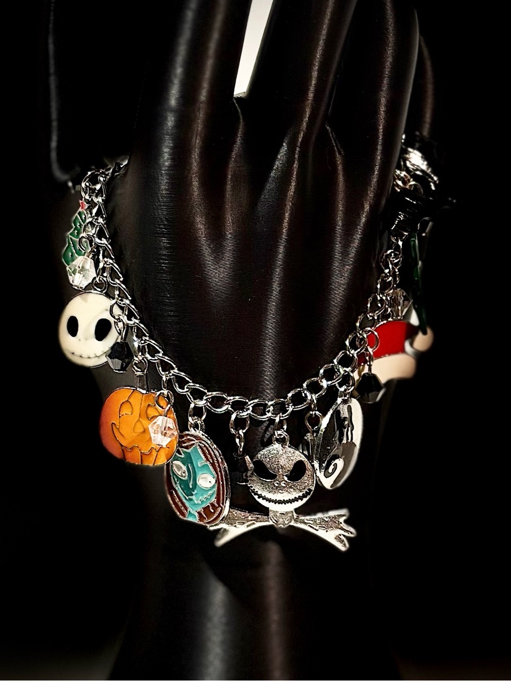 Silver Jack Halloween Bracelet